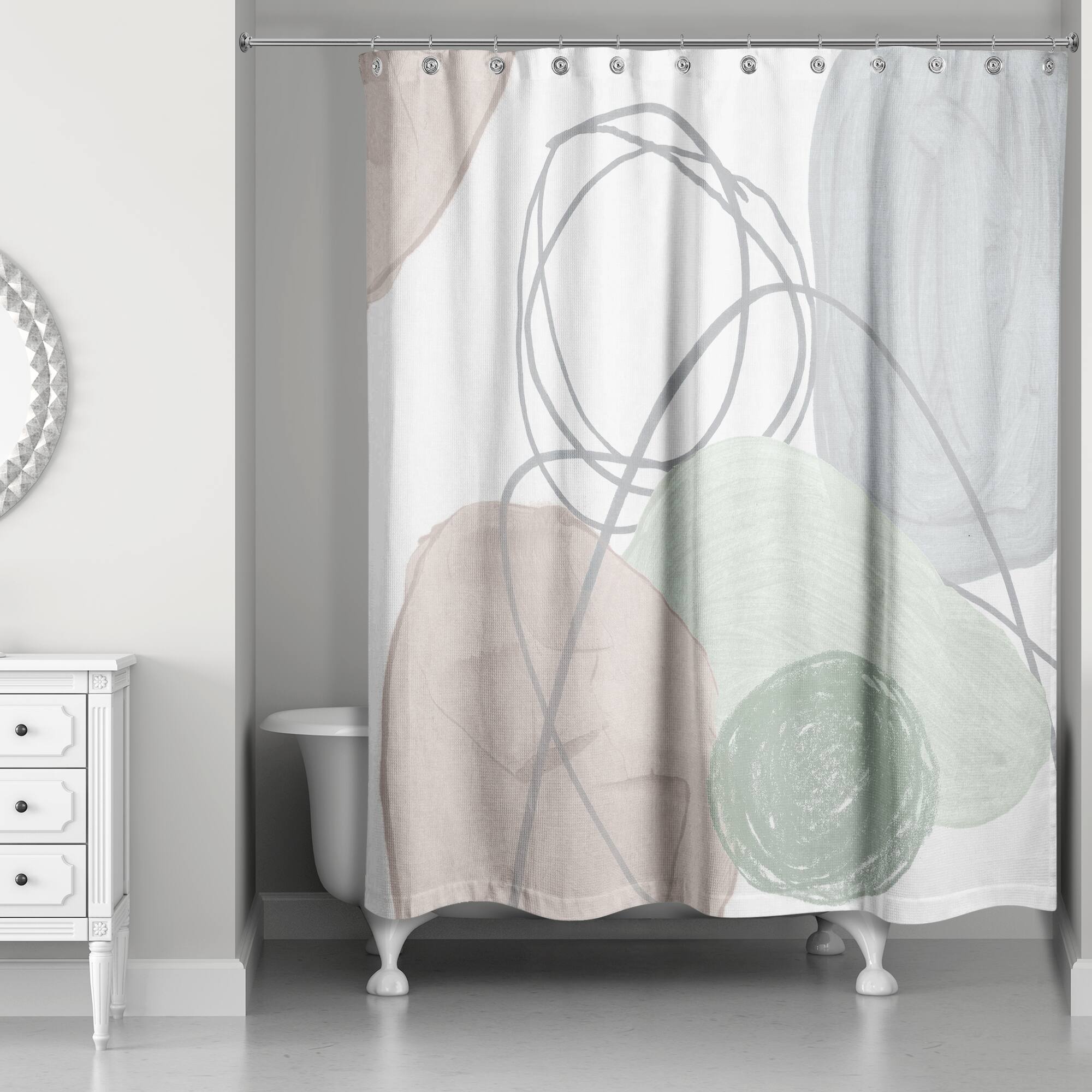 Chic Urban Abstract II 71" x 74" Shower Curtain